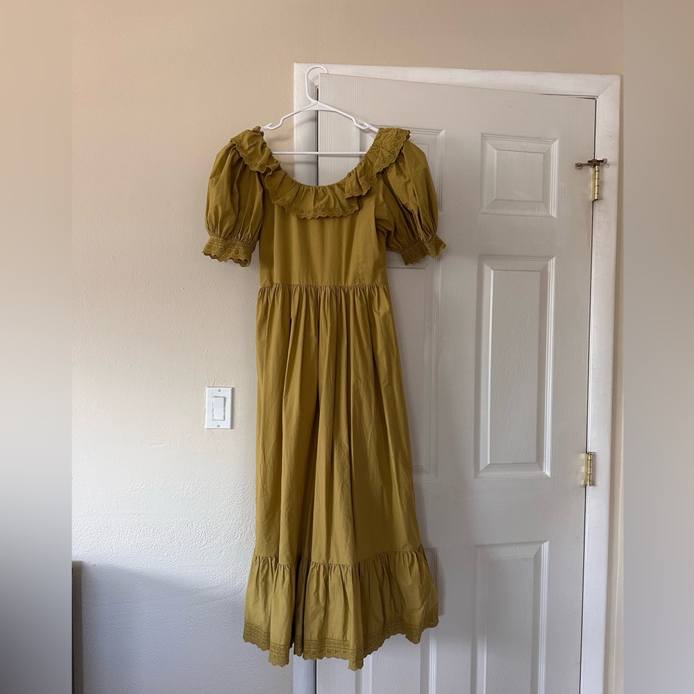 Doen Mustard Ruffle Dress